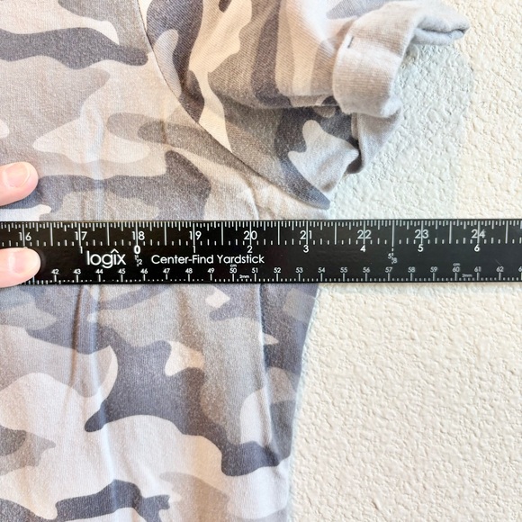 Sonoma Women’s Camo T-Shirt Dress Gray Short Sleeve Casual Cotton Size Large - Picture 8 of 11